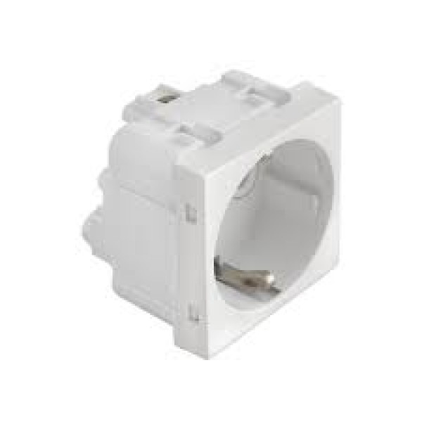 Prikljucnica dvopolna 2M-bela KOMBO METALKA